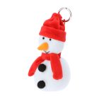 Velin karácsonyi plüss kulcstartó, hóember