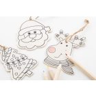 Oppland színezhető karácsonyfadíszek