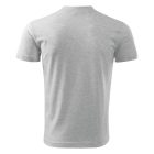 V-neck póló unisex világosszürke melírozott S