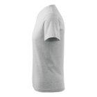 V-neck póló unisex világosszürke melírozott L