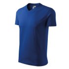 V-neck póló unisex királykék L