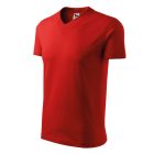 V-neck póló unisex piros 3XL