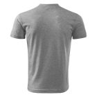 V-neck póló unisex sötétszürke melírozott L