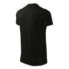 Heavy V-neck póló unisex fekete L