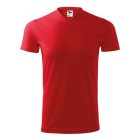 Heavy V-neck póló unisex piros XL