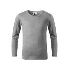 Fit-T LS póló gyerek sötétszürke melírozott 158 cm/12 éves