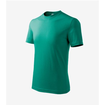 Basic póló gyerek smaragdzöld 122 cm/6 éves