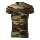 Camouflage póló unisex barna terepszín 2XL
