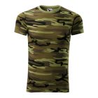 Camouflage póló unisex zöld terepszín XL