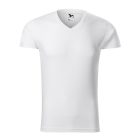 Slim Fit V-neck póló férfi fehér 3XL