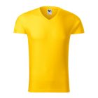 Slim Fit V-neck póló férfi sárga XL