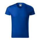 Slim Fit V-neck póló férfi királykék 2XL