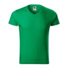 Slim Fit V-neck póló férfi fűzöld L