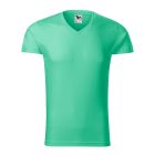 Slim Fit V-neck póló férfi menta M