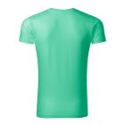 Slim Fit V-neck póló férfi menta XL