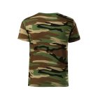 Camouflage póló gyerek barna terepszín 122 cm/6 éves