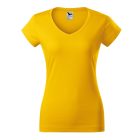 Fit V-neck póló női sárga 2XL