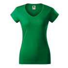 Fit V-neck póló női fűzöld S