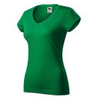 Fit V-neck póló női fűzöld XL