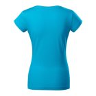 Fit V-neck póló női türkiz S