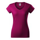 Fit V-neck póló női fukszia XL