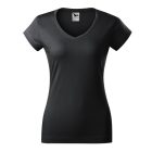 Fit V-neck póló női ébenszürke L
