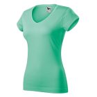 Fit V-neck póló női menta XL
