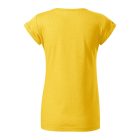 Fusion póló női sárga melírozott S