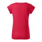 Fusion póló női piros melírozott XS