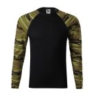 Camouflage LS póló unisex zöld terepszín S