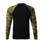 Camouflage LS póló unisex zöld terepszín S