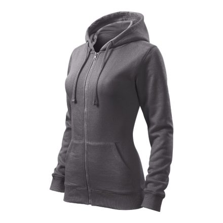 Trendy Zipper felső női acélszürke L