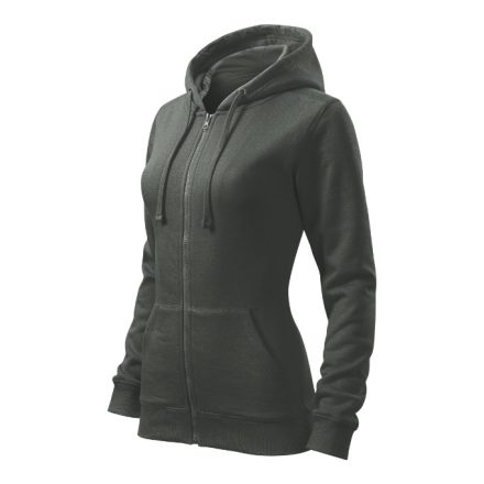 Trendy Zipper felső női sötét palakő XS