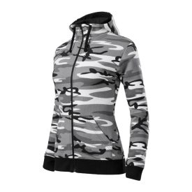 Camo Zipper felső női szürke terepszín L
