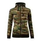 Camo Zipper felső női barna terepszín XL