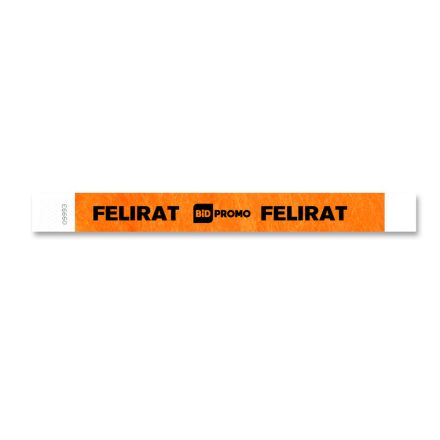 TYVEK WRISTBAND, 1" - Neon orange