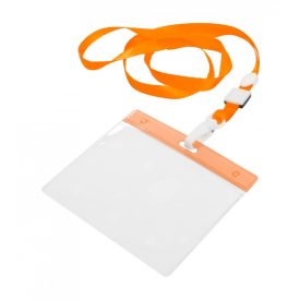 PASS HOLDER WITH LANYARD - orange