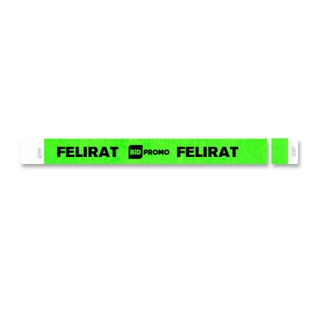 TYVEK WRISTBAND WITH DETACHABLE STUBS - Neon green