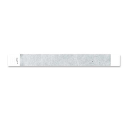 TYVEK WRISTBAND WITH DETACHABLE STUBS - Silver