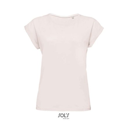 SOL'S 01406 WOMEN’S T-SHIRT, ROUND NECK – CARIBBEAN BLUE – creamy pink