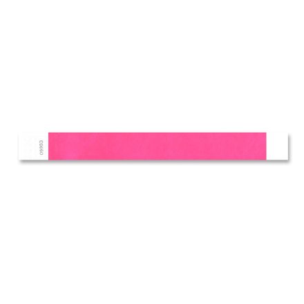 TYVEK WRISTBAND, 1" - Neon pink