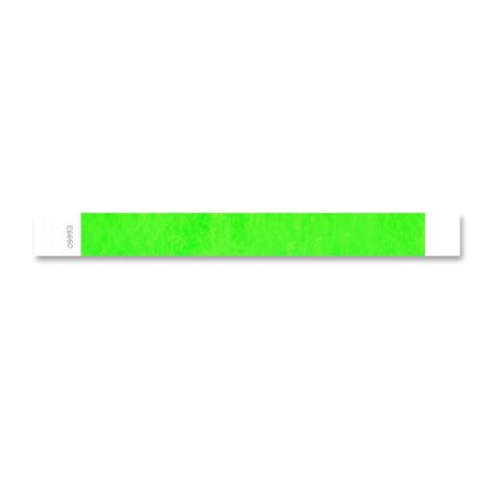 TYVEK WRISTBAND, 1" - Neon green