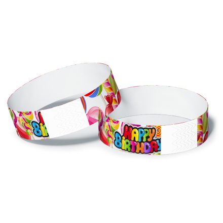 Happy birthday wristbands - candy